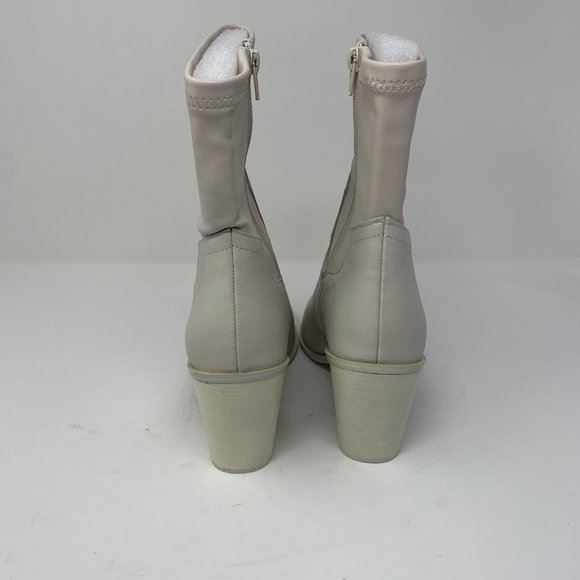 Steve Madden Thorn THOR07S1 Ankle Boots Women 11 Bone Pointed Toe Side Zip S0538 - Picture 8 of 14